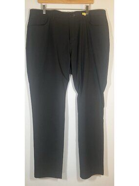 PUBLIC REC 5-Pocket work hard play hard fabric black pants 40x33 golf athletic